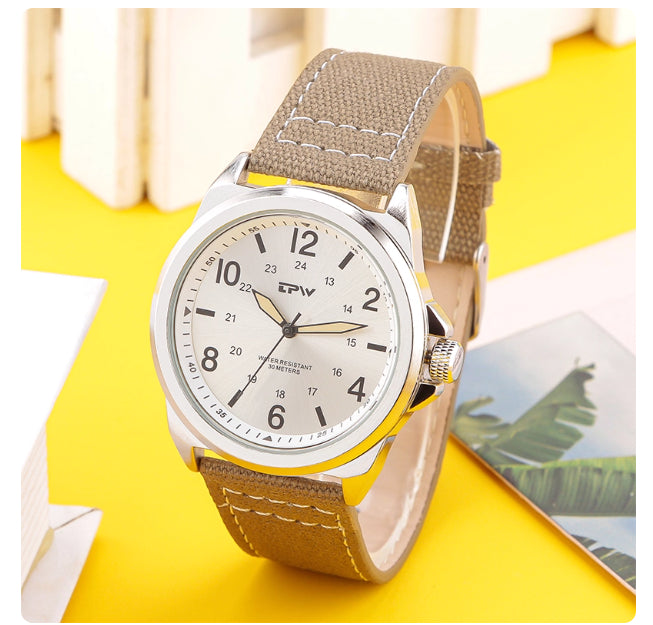 Montre Quartz simple rétro légère et résistante à l'usure