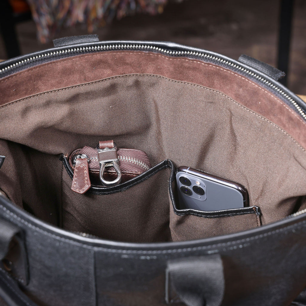 Épaule et sac de corps en cuir pleine fleur pour hommes