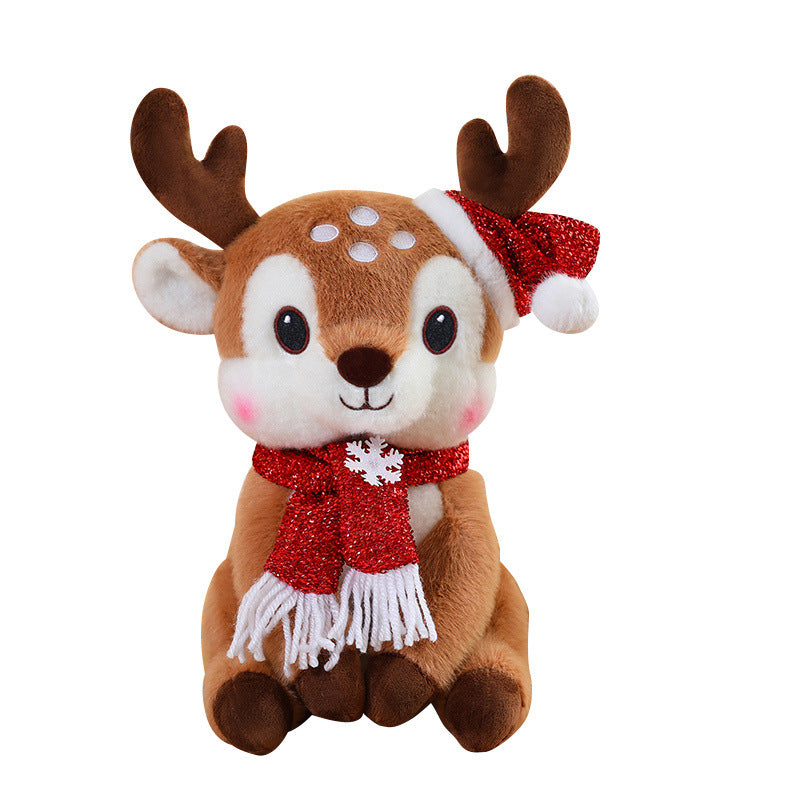 Jouet mignon en peluche de cerf de Noël