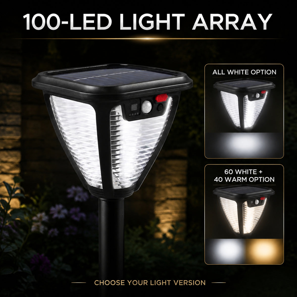 Solar Powered Rechargeable Motion Sensor Batterie Display Garden Light W791 1 Pour Yard Deco