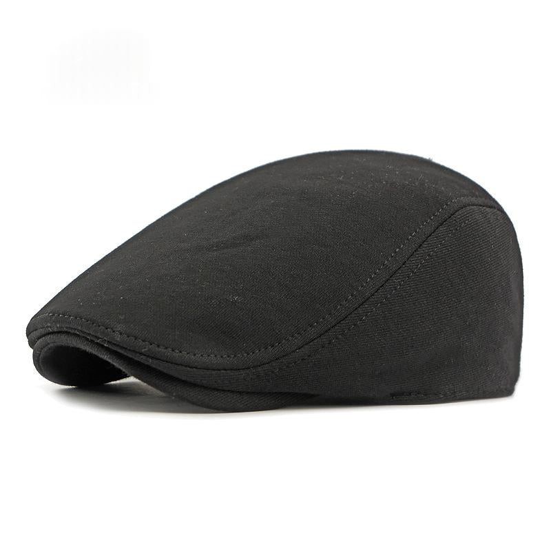 Cotton tricoté Beret British Retro Versatile Simple Newsboy Cap Trendy