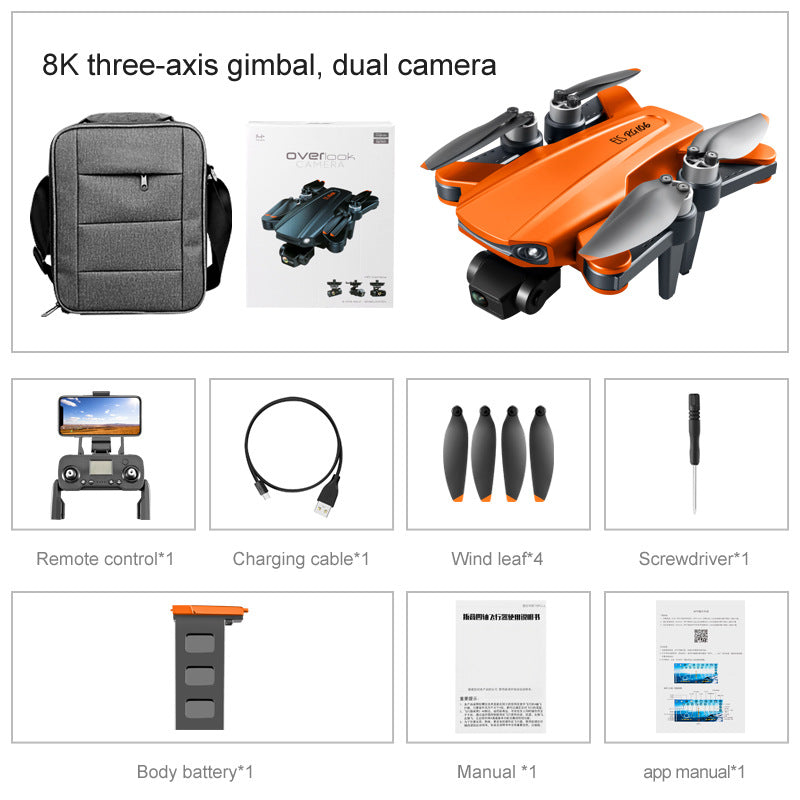 RG106 Trois axes Auto-stabilisation PTZ pliant UAV