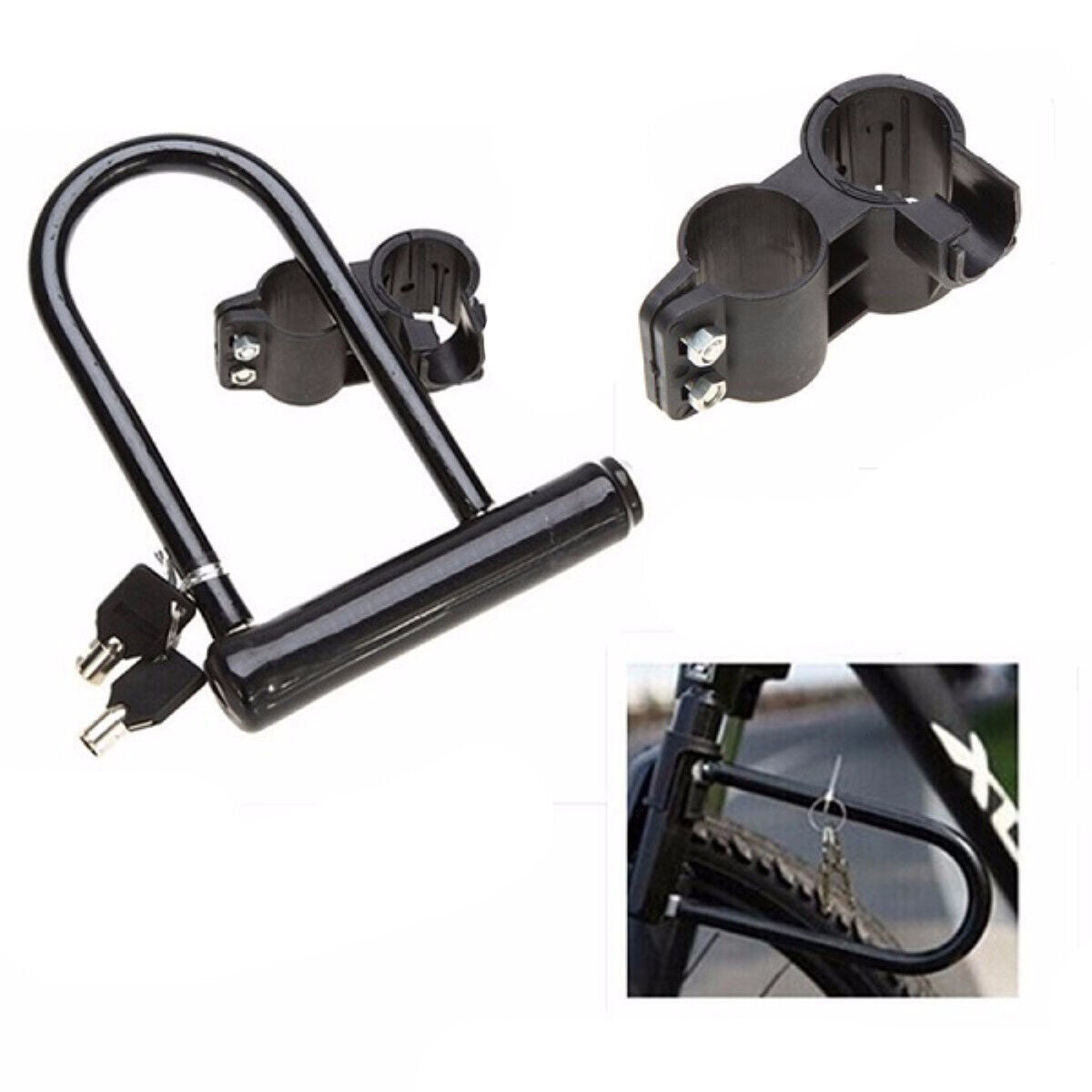 U forme vélo serrure Plum Pin W deux clés câble lourd