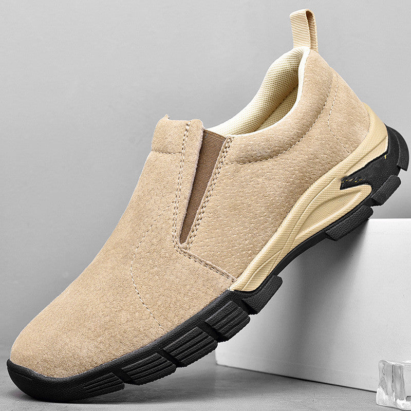 Chaussures en cuir respirante pour homme Suede Mate