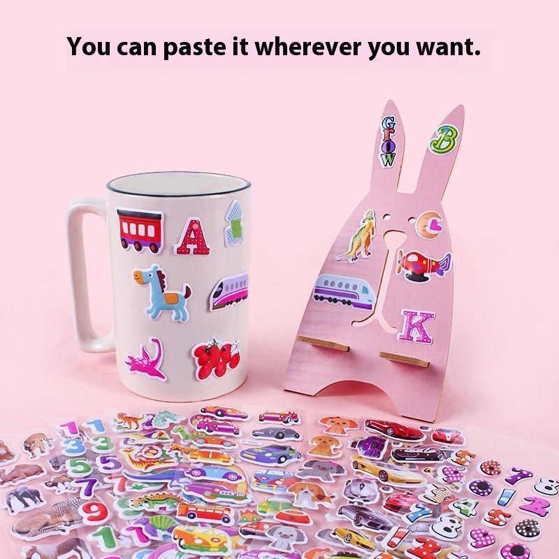 Stickers Bubble Cartoon 3D pour Enfants Récompense