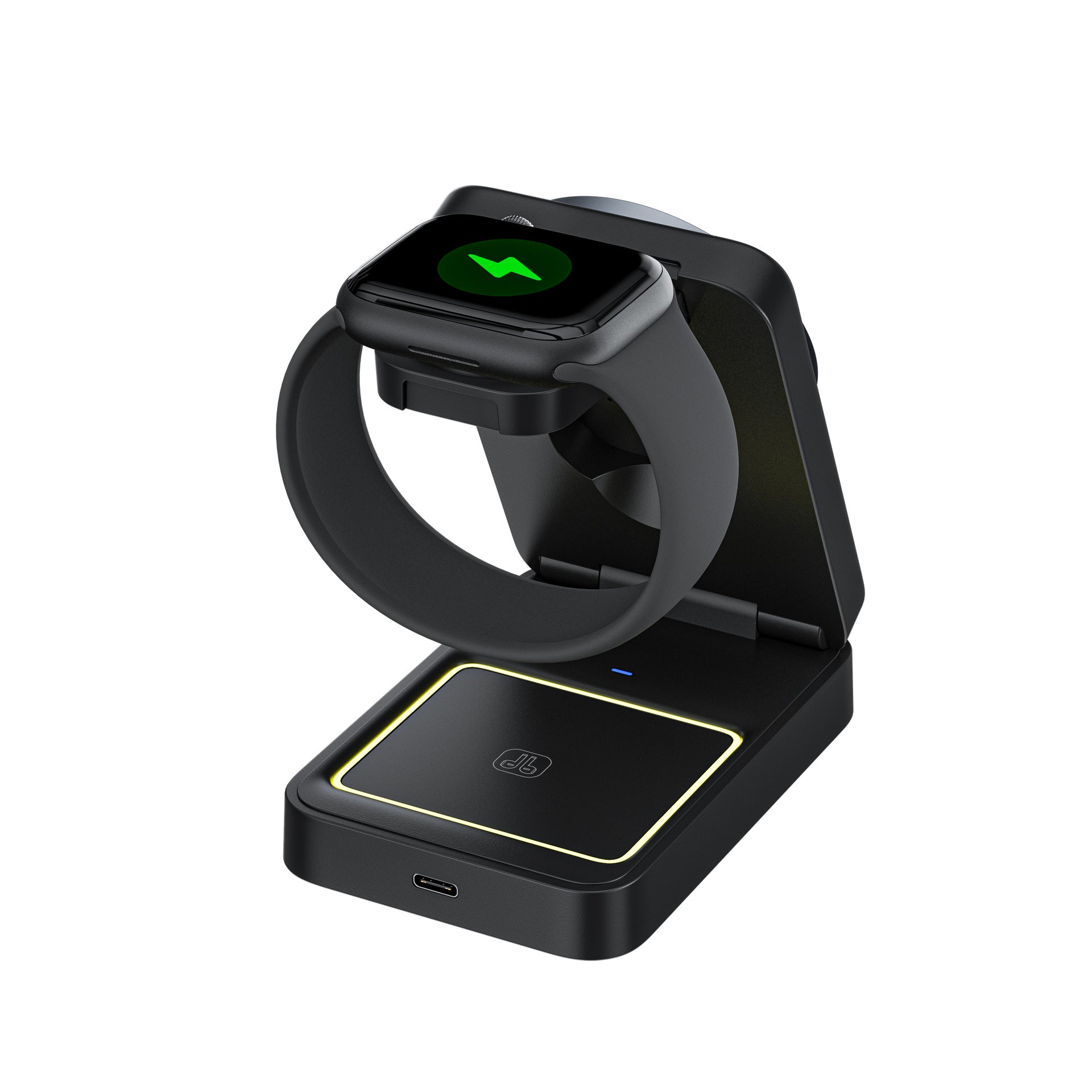 Pliage magnétique 3-en-un sans fil Chargeur rapide 15W Bracket multifonction