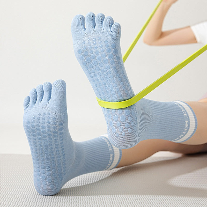 SpringSummer Chaussettes à cinq doigts pour le yoga et Pilates en couleurs vives pour les femmes