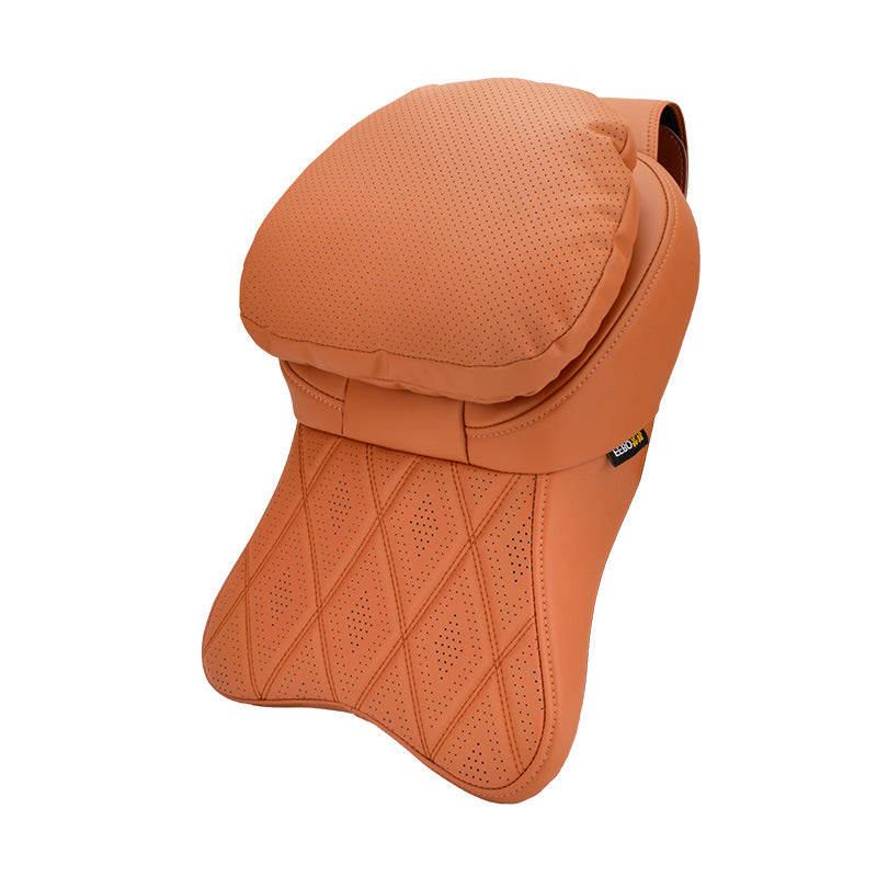 Porte-tête en cuir résistant aux taches de voiture Oreiller Coussin de soutien pour la conduite