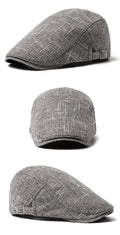 Homme respirant Rétro casual coton et lin Beret