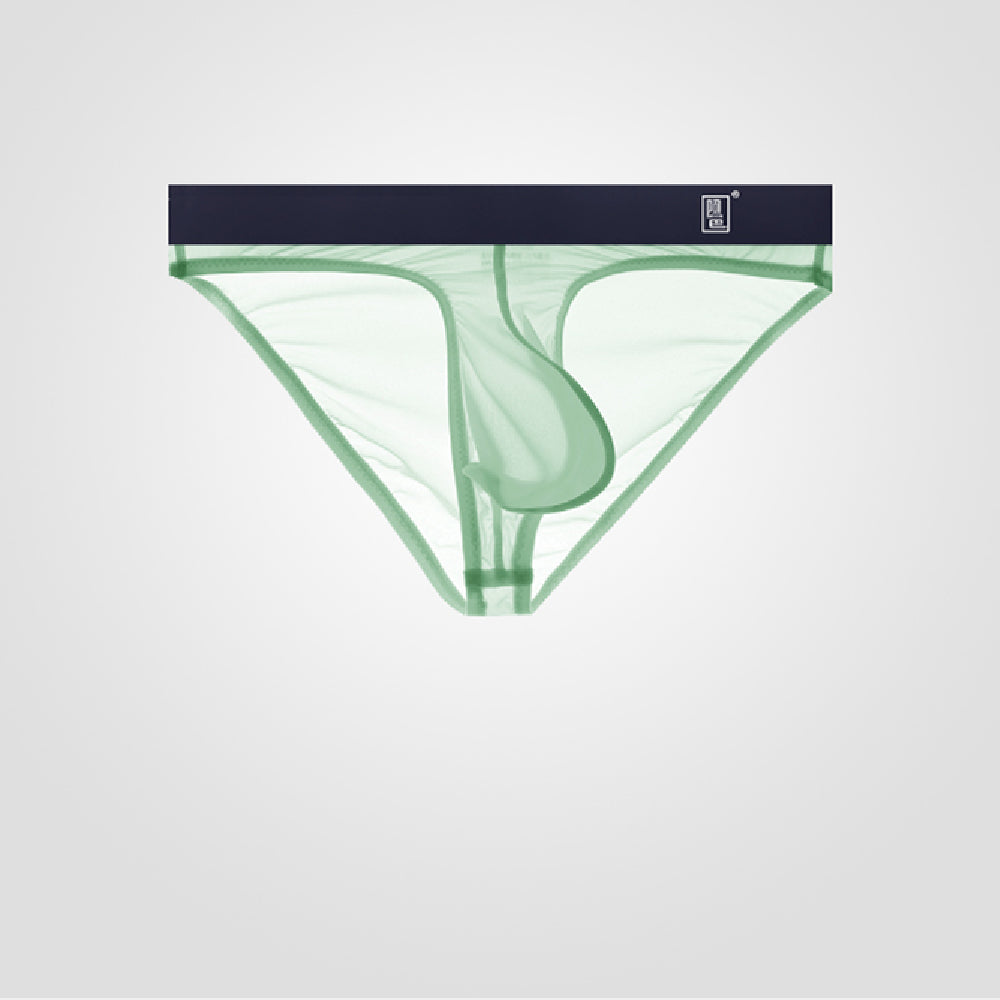 Sous-vêtements pour hommes Slips transparent en soie de glace Sexy Full transparent Trendy Personnalité masculine
