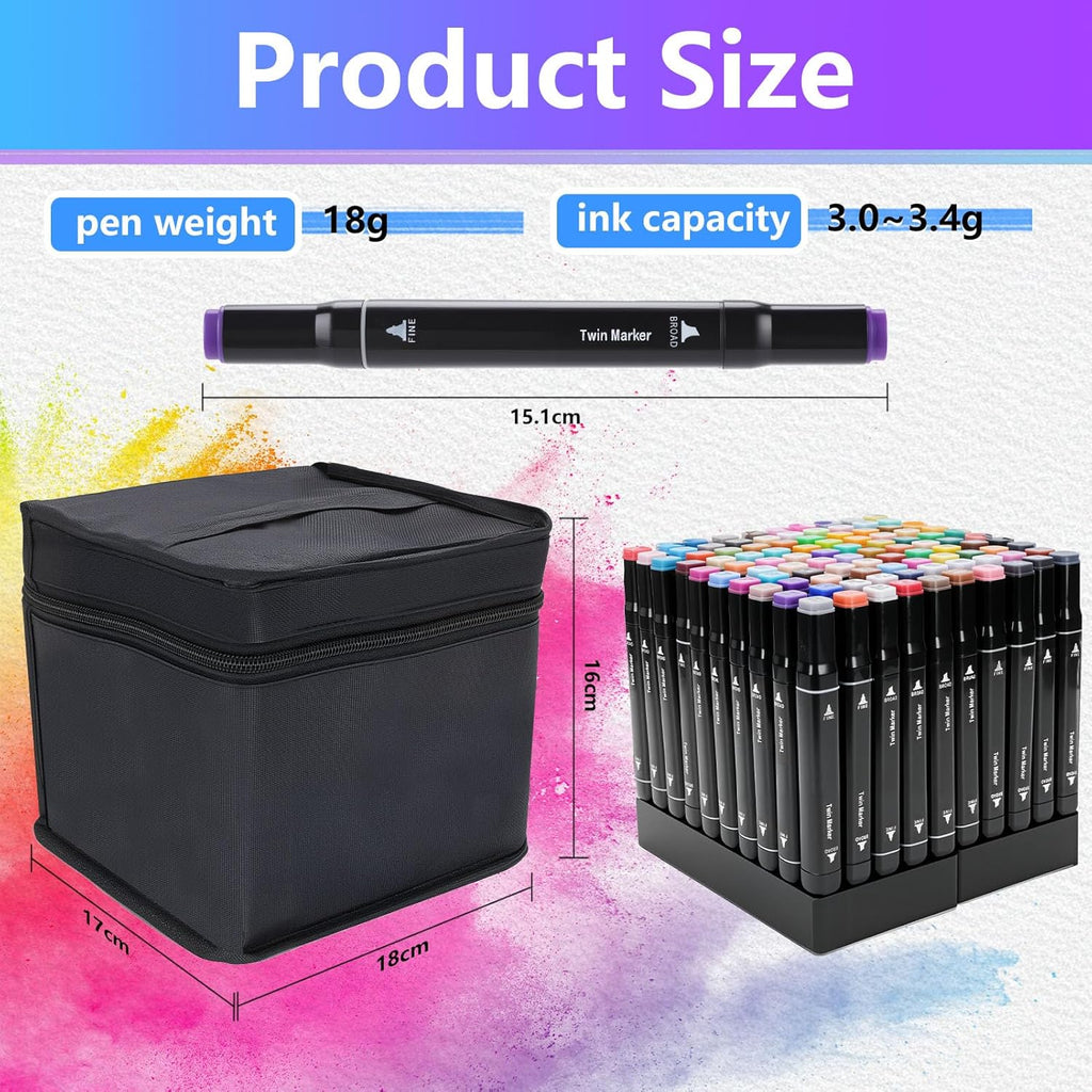 Stylos à pinceaux 100 couleurs