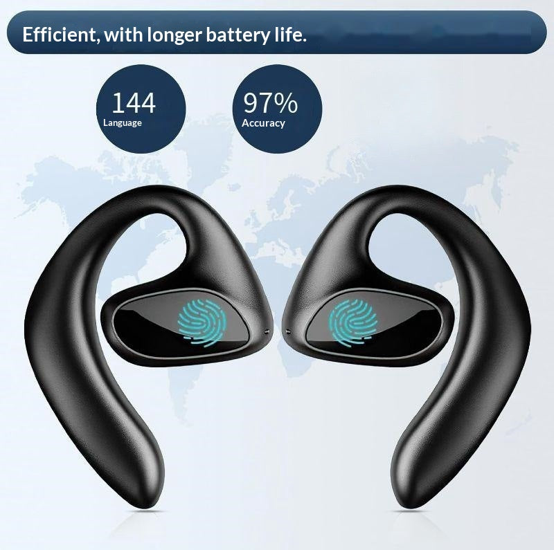 Casques d'écoute sans fil pour la traduction de l'oreille - Casque Bluetooth ouvert wi