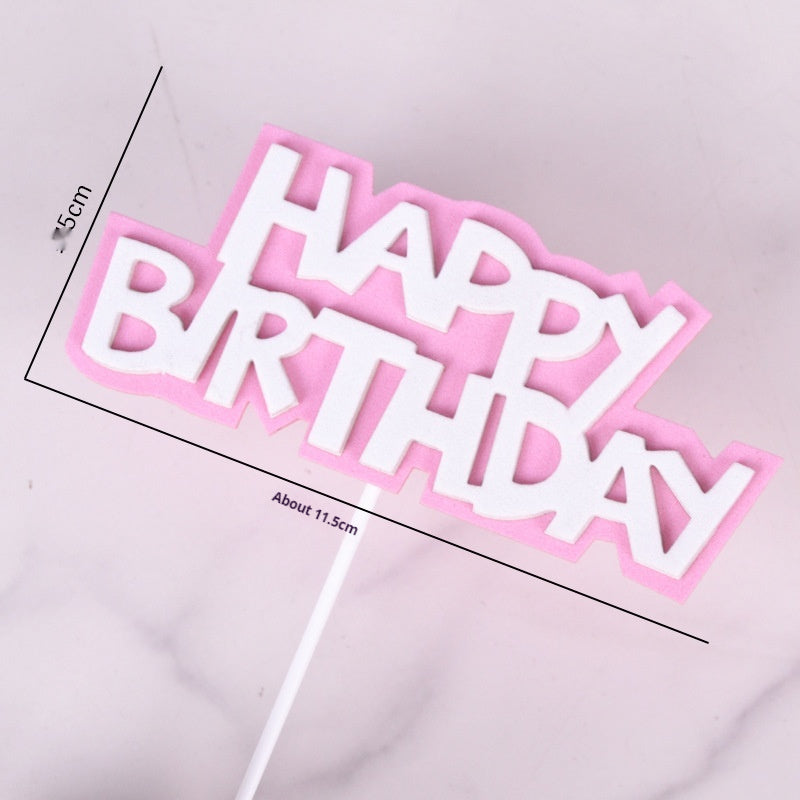 Bon anniversaire Cake décoration carte couleur EVA double couche