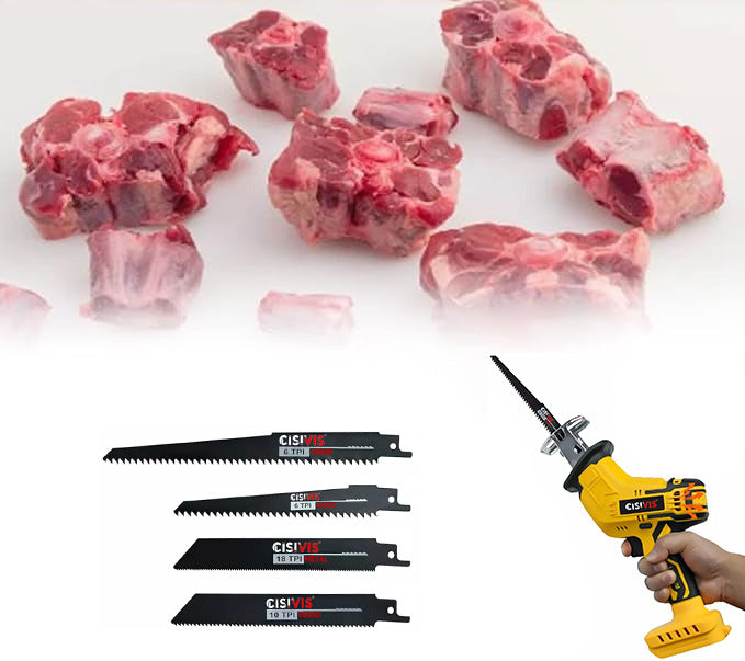 4 lames pour scie à os sans fil DeWalt 20V pour couper les os et la viande