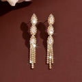 Boucles d'oreilles longues à la marquise CZ pour les femmes