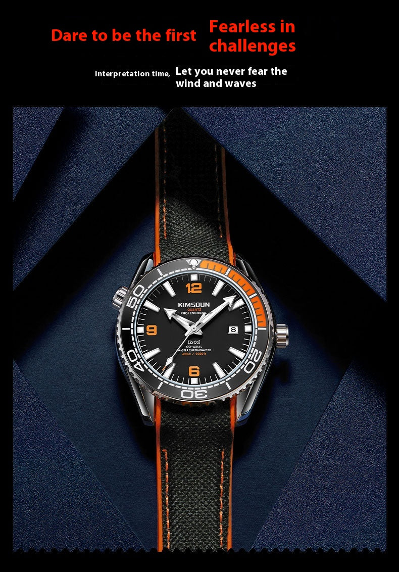 Montre mécanique bas transparent creux lumineux hommes