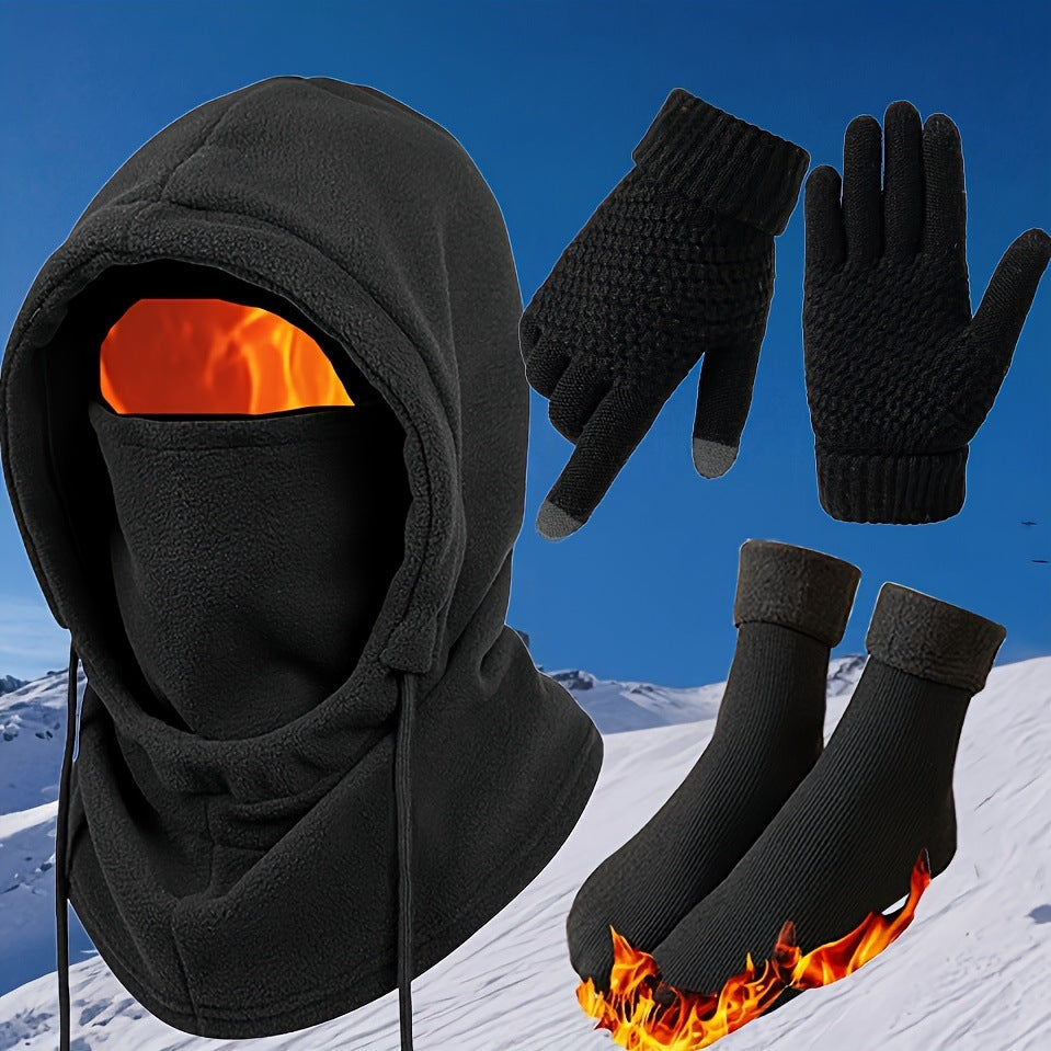 Ensemble de chaussettes à chapeau chaud d'hiver