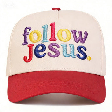 Brodé Couleur-bloc Baseball Cap Vintage-inspirationd