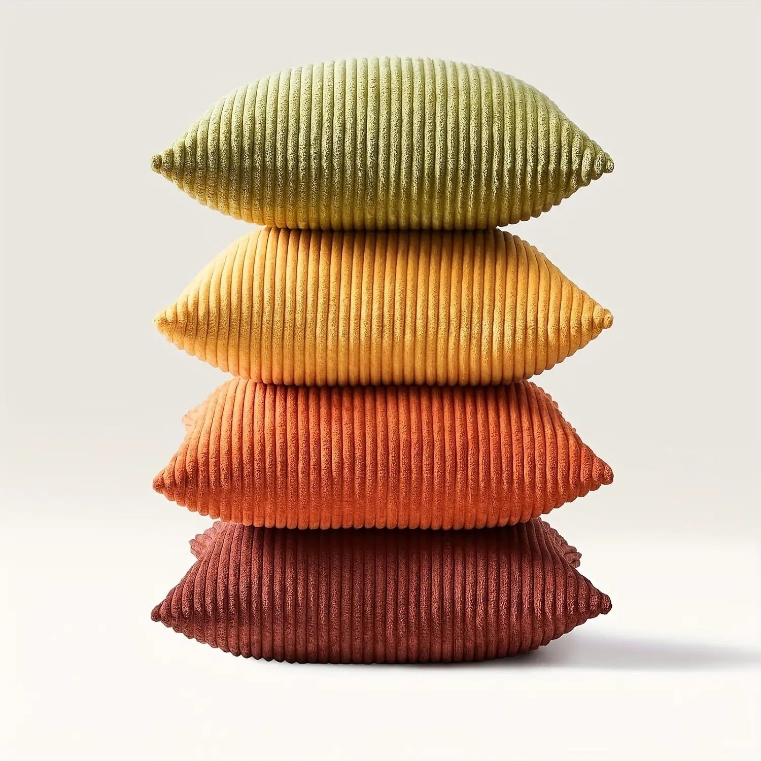 Accueil Couleur solide Long Stripe Corn Stripe Dos Oreiller rayé