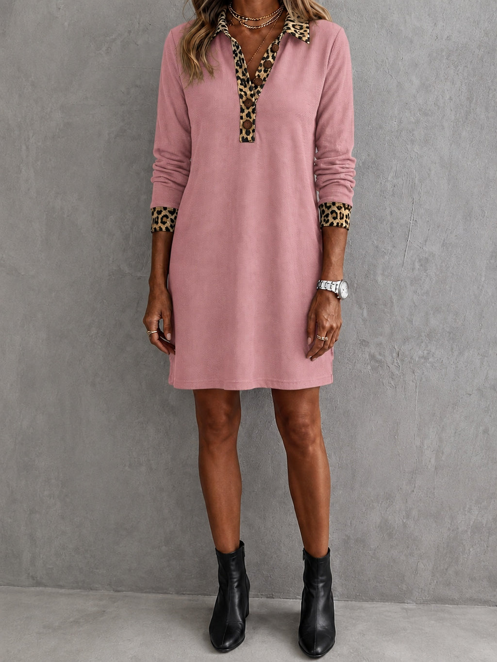 Robe à manches courtes en dentelle V pour femmes