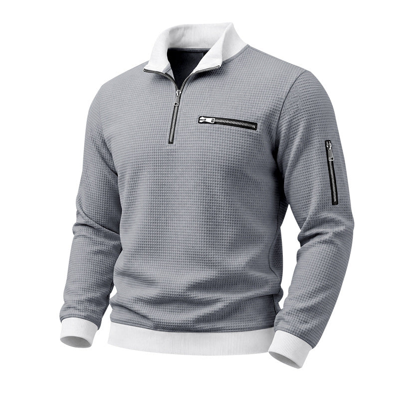 Hommes Relaxed-fit Casual Stand-collar Hoodie