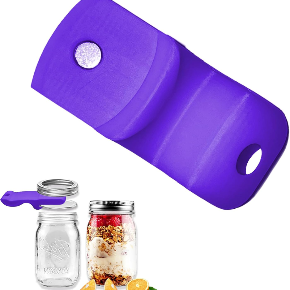Robinet Mason & Outil d'ouverture de boîte avec lifter magnétique pourpre - Joint à vide pour