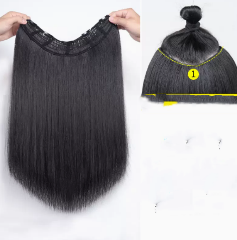 Coiffure longue droite pour femme sans marque