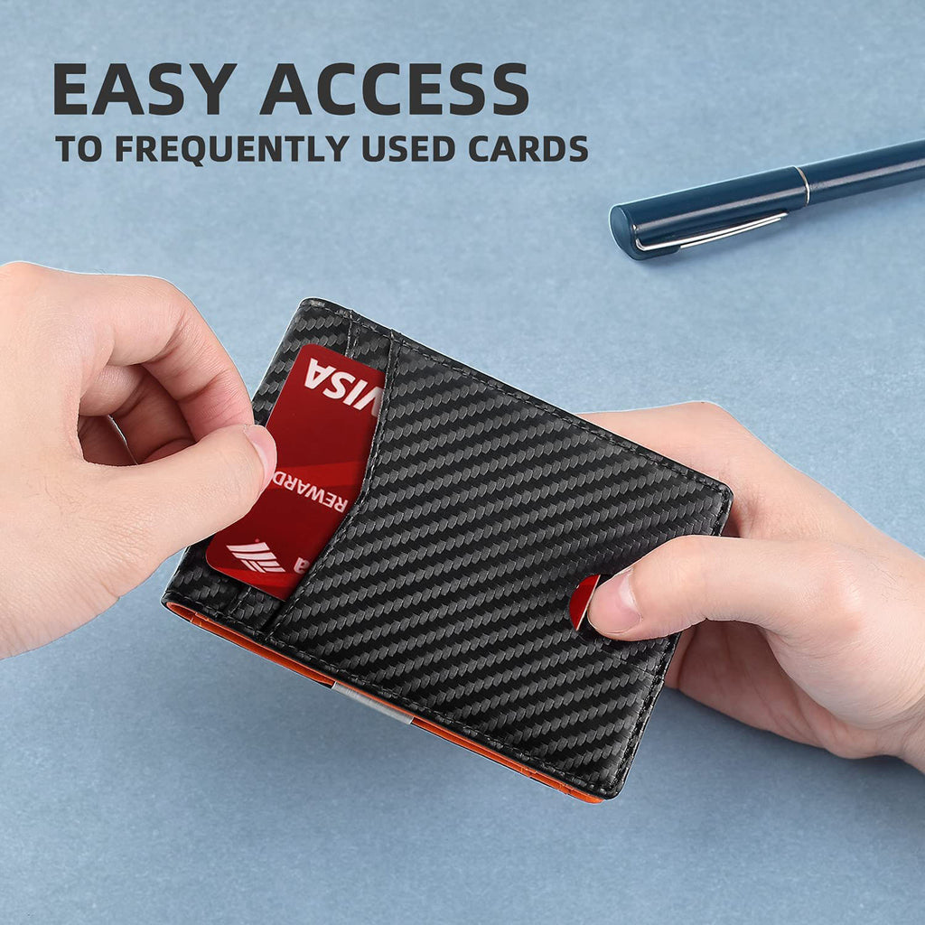 Support de carte de portefeuille antivol en cuir PU