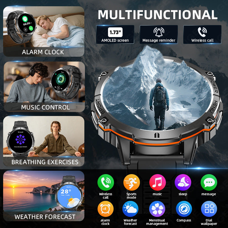 X3 haute définition Bluetooth grand écran appel santé surveillance de la santé mode sport hommes intelligent