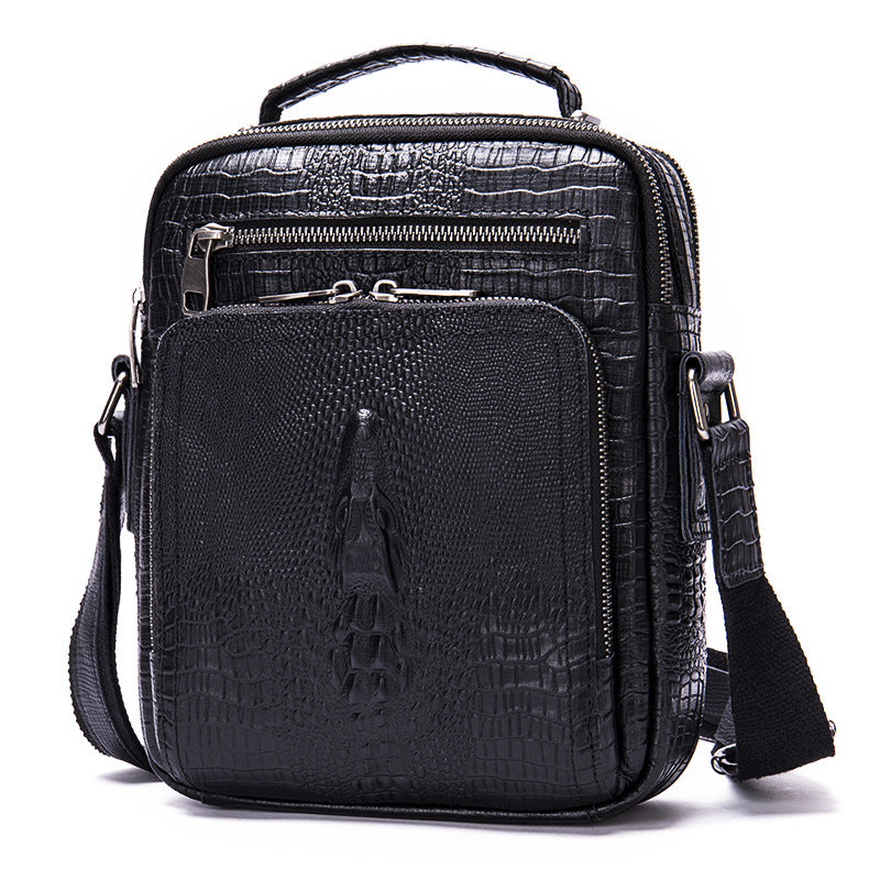 Véritable sac de messager en cuir vintage Cheval fou