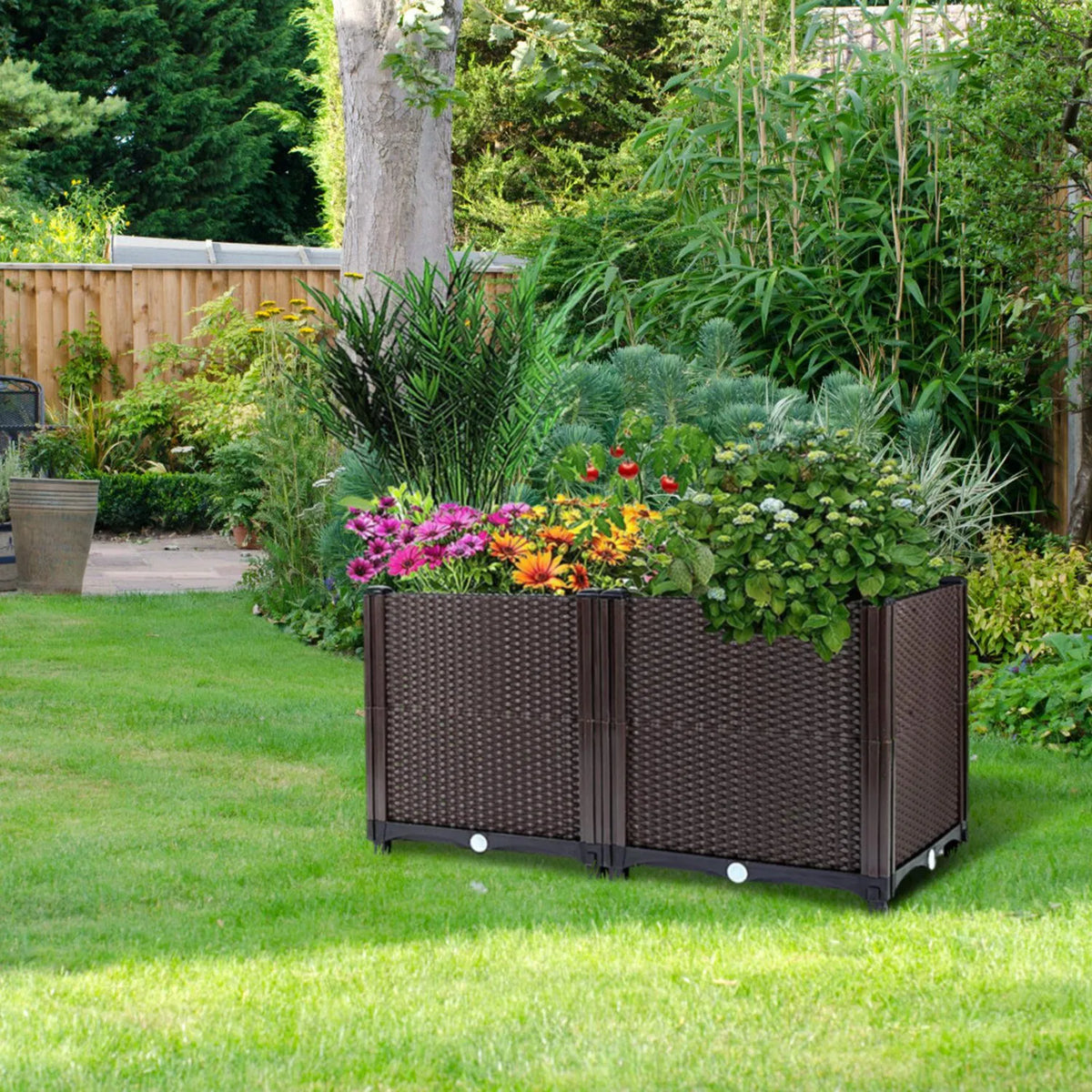 Boîte de croissance des plantes de jardin élevé avec système d'auto-arrosage pour jardin Patio Balcon Elev