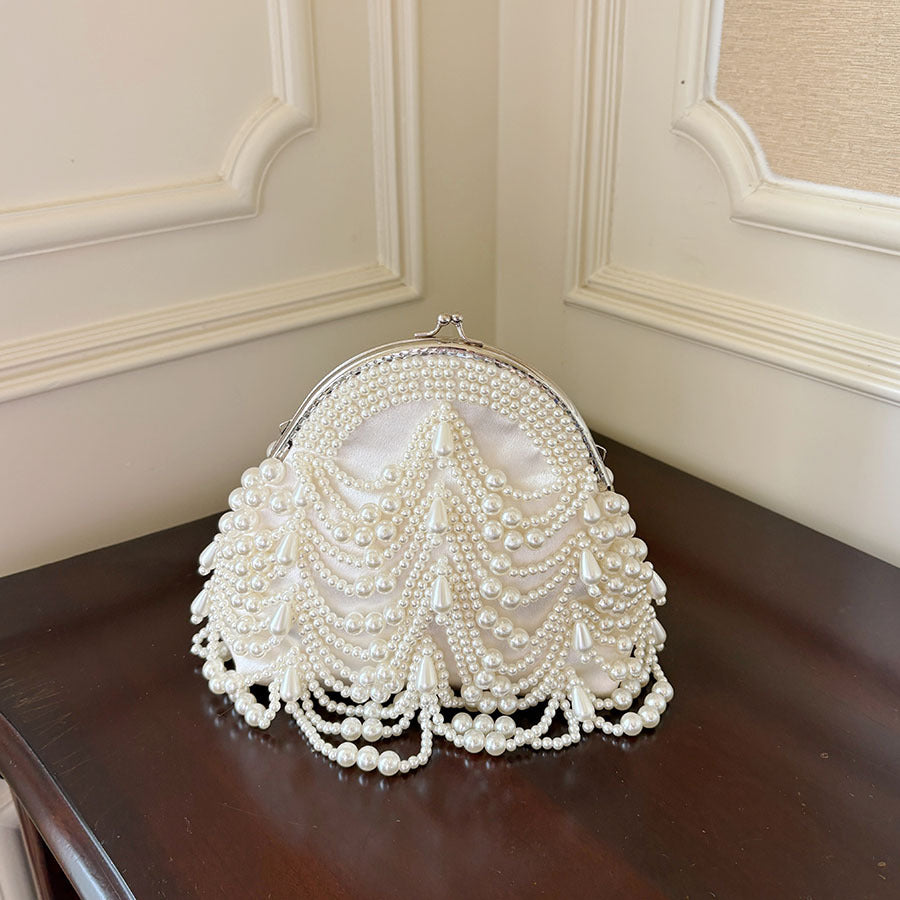 Sac de soirée style français Vintage Elaborate Pearl