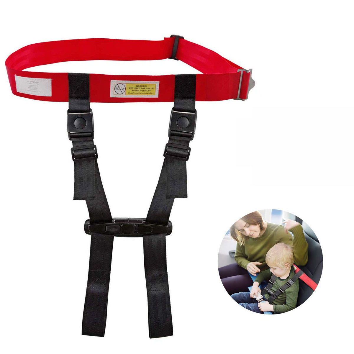 Ceinture de siège d'avion portable pour enfants