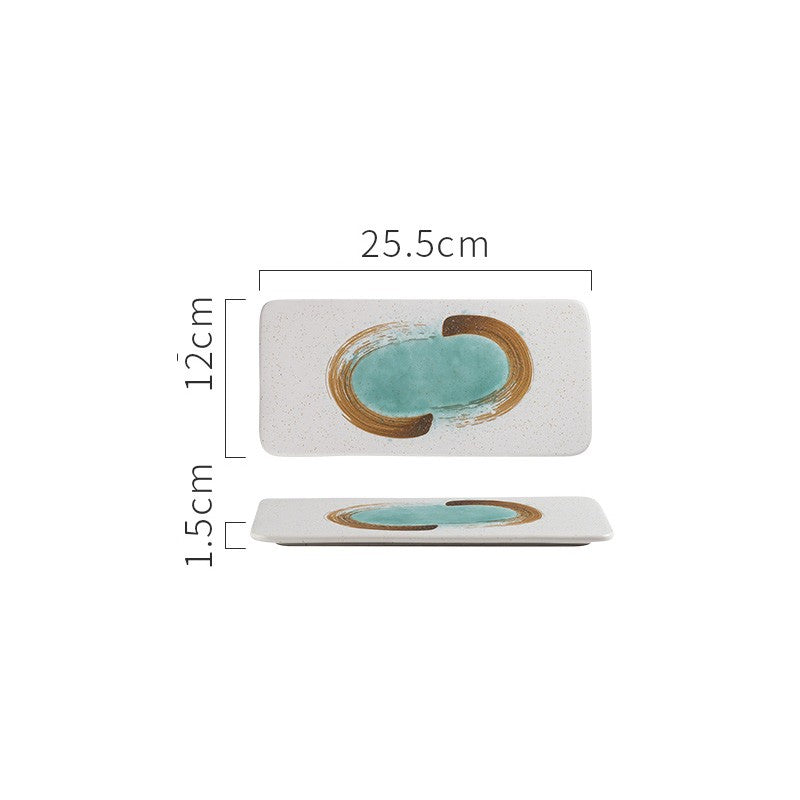 Céramique rectangulaire Sushi Platter japonais
