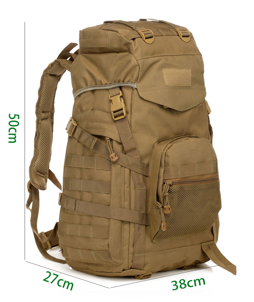 60L Camouflage Backpack for Camping Hiking and Cycling
