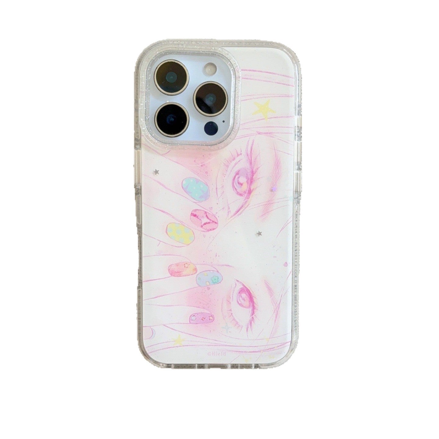 Caricature en forme de papillon Étui de téléphone à dessin animé en forme de caricature pour les adeptes de l'art des ongles