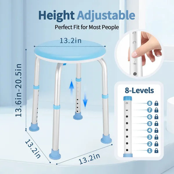 Chaise de douche pivotante pour douche intérieure