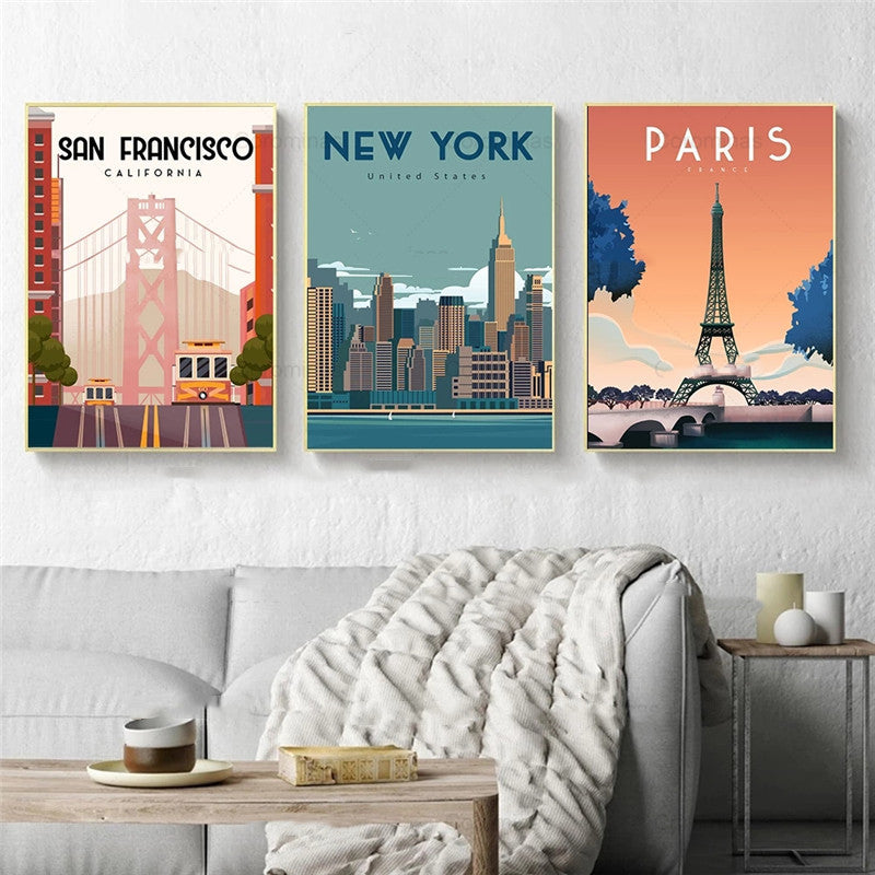 Toile de voyage Peinture Art Poster Maison Décoration
