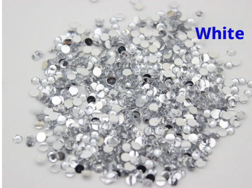 Strass en résine cristal-diamant blanc-4mm-1000 pièces-1 pièce
