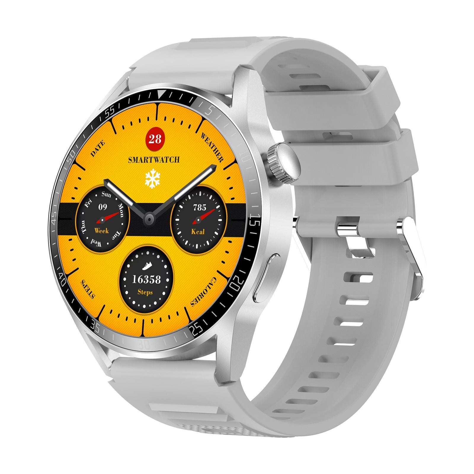 Smart Watch Round Bluetooth Call Outdoor Sports Multi-fonctions Heart Rate Health
