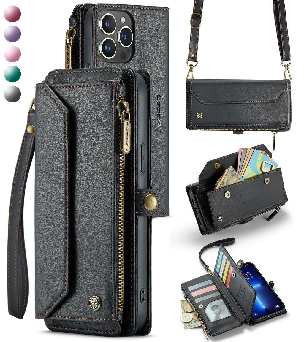 Housse téléphonique S24ULTRA avec insert de carte et boîtier en cuir de style portefeuille