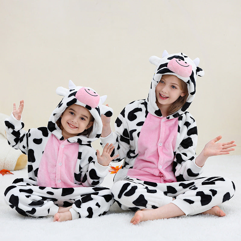 Cartoon animal onesies pour les enfants plus âgés costumes de performance Halloween