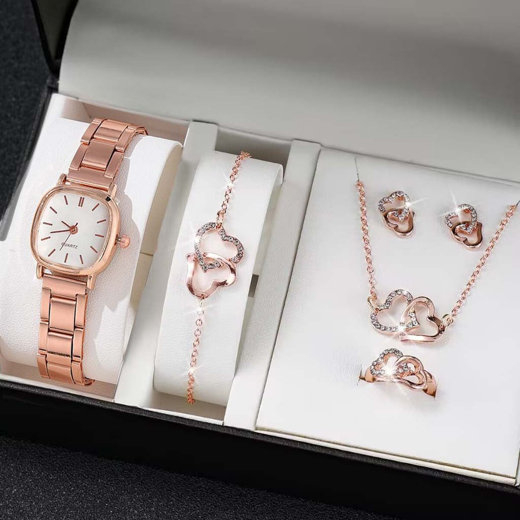 Montre à quartz romaine carrée en alliage pour femmes