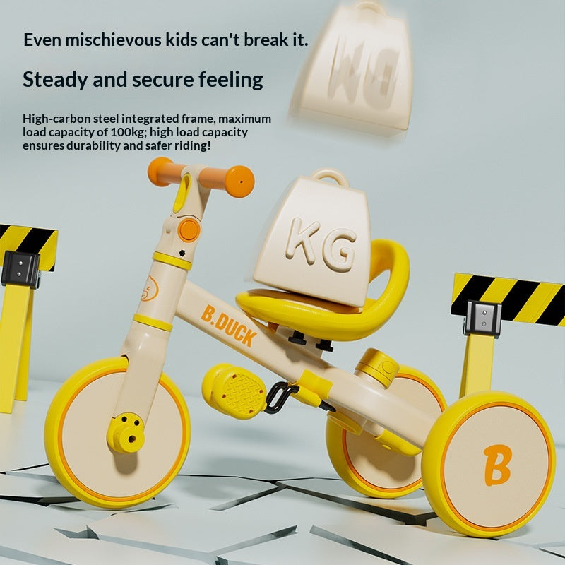 Jaune Canard Multifonctionnel Enfants Tricycle Vélo