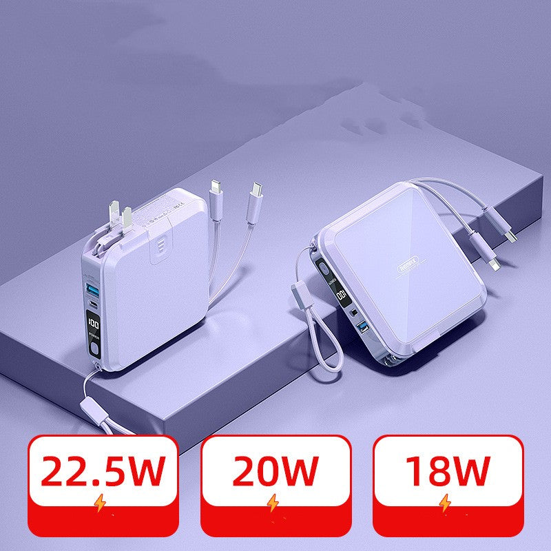 Kit de recharge rapide sans fil portable avec câble