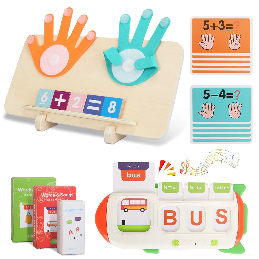 Parler des cartes Flash et du comptage des doigts Math Board Interactive Learning Toys for Kids Aged