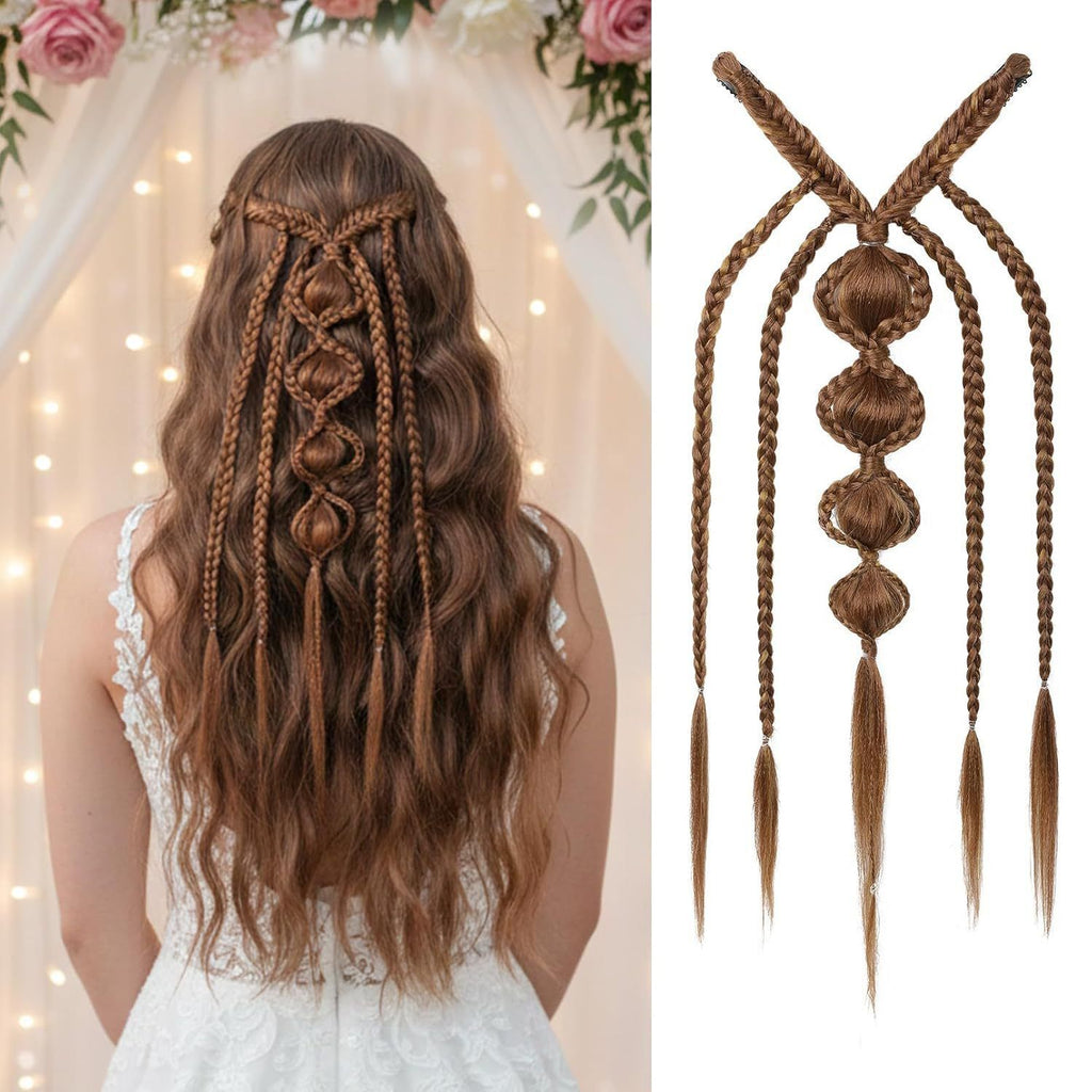 Braided bohemian synthetic hair wig