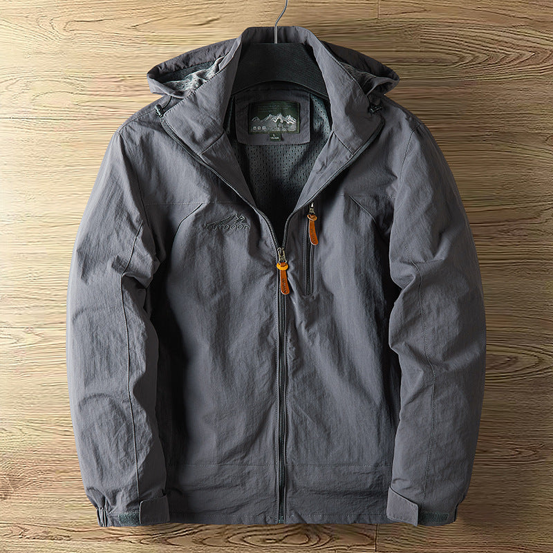 Veste de sport d'extérieur coupe-vent pour hommes