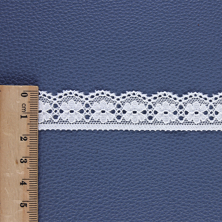 Dentelle élastique Brocade Ammonia Blanc Accessoires de Vêtements