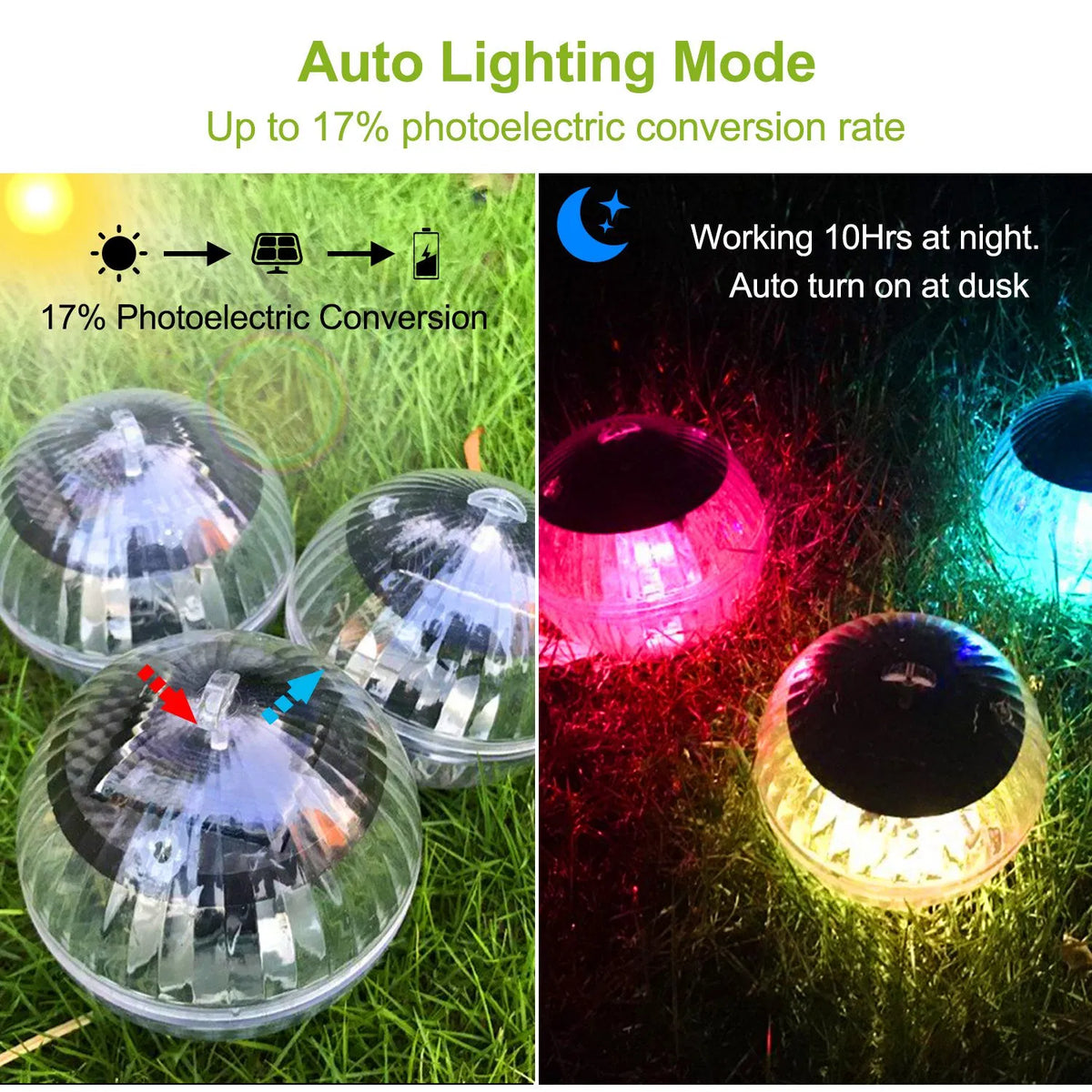 Lumières flottantes solaires extérieures